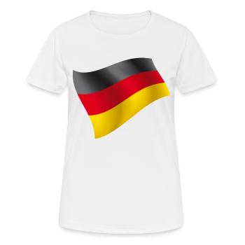 Deutschland Fahne - Frauen T-Shirt atmungsaktiv - Weiß - Vorne - AI Model Female 172 dark (172cm)