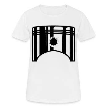Kolben alleine 1 - Frauen T-Shirt atmungsaktiv - Weiß - Vorne - AI Model Female 172 dark (172cm)