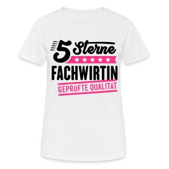 5Sterne Fachwirtin - Frauen T-Shirt atmungsaktiv - Weiß - Vorne - AI Model Female 172 dark (172cm)