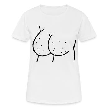 Arsch - Frauen T-Shirt atmungsaktiv - Weiß - Vorne - AI Model Female 172 dark (172cm)
