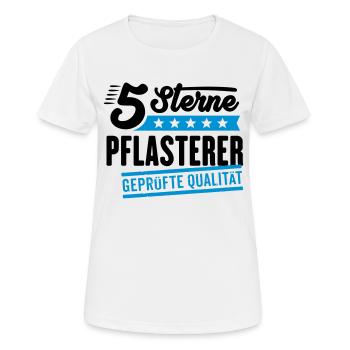 5Sterne Pflasterer - Frauen T-Shirt atmungsaktiv - Weiß - Vorne - AI Model Female 172 dark (172cm)