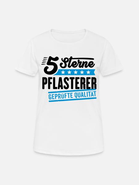 5Sterne Pflasterer - Frauen T-Shirt atmungsaktiv - Weiß