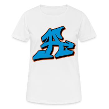 Graffiti Blockletter A - Women's Breathable T-Shirt - white - Front - AI Model Female 172 dark (172cm)