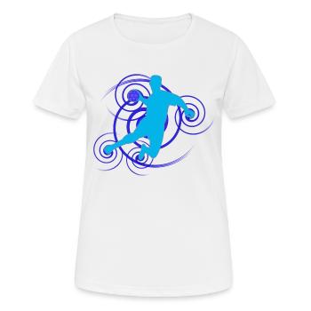 conception de Handball (vertèbres) 07 - T-shirt respirant Femme - blanc - Devant - AI Model Female 172 dark (172cm)