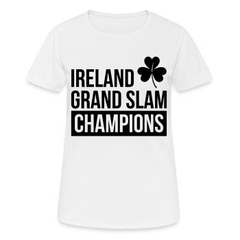 Ireland Rugby Grand Slam Champions - Women's Breathable T-Shirt - white - Front - AI Model Female 172 dark (172cm)