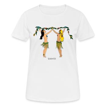 Chloé in Tahiti - Frauen T-Shirt atmungsaktiv - Weiß - Vorne - AI Model Female 172 dark (172cm)