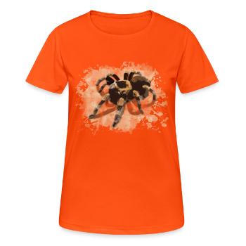 Tarantula spider - Women's Breathable T-Shirt - neon orange - Front - AI Model Female 172 dark (172cm)