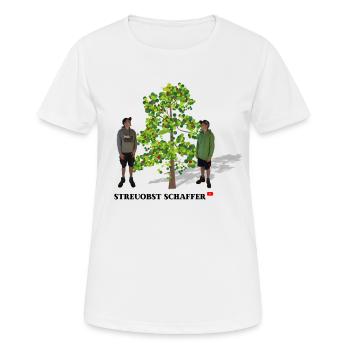 Schaffer aux fruits épars et son pommier - T-shirt respirant Femme - blanc - Devant - AI Model Female 172 dark (172cm)