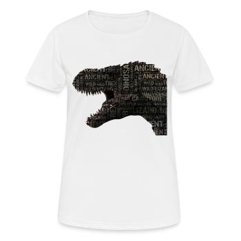 dinosaure - T-shirt respirant Femme - blanc - Devant - AI Model Female 172 dark (172cm)