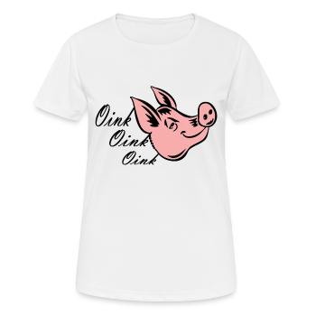 Petit cochon - T-shirt respirant Femme - blanc - Devant - AI Model Female 172 dark (172cm)