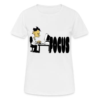 Bureau de travail - T-shirt respirant Femme - blanc - Devant - AI Model Female 172 dark (172cm)