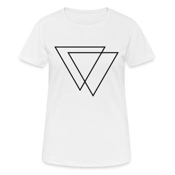 triangles - T-shirt respirant Femme - blanc - Devant - AI Model Female 172 dark (172cm)