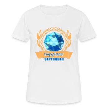 Sapphire stone - Women's Breathable T-Shirt - white - Front - AI Model Female 172 dark (172cm)