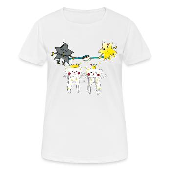 Gesunde Zähne - Frauen T-Shirt atmungsaktiv - Weiß - Vorne - AI Model Female 172 dark (172cm)