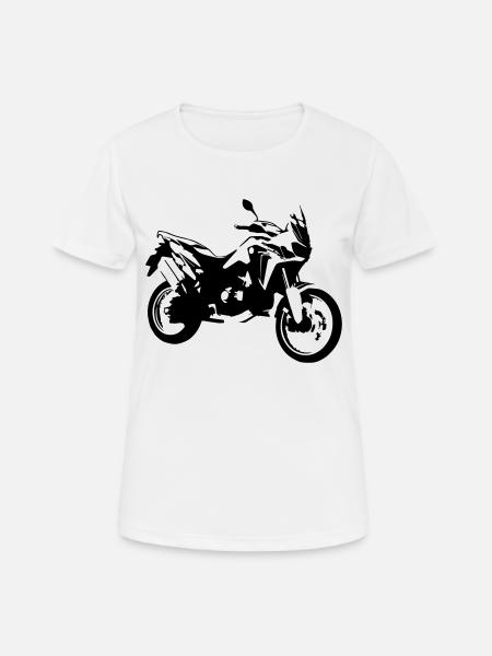 africa twin_einfarbig - Frauen T-Shirt atmungsaktiv - Weiß