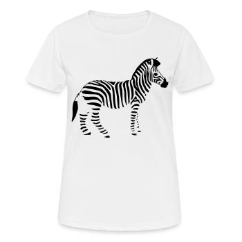 zebre - T-shirt respirant Femme - blanc - Devant - AI Model Female 172 dark (172cm)