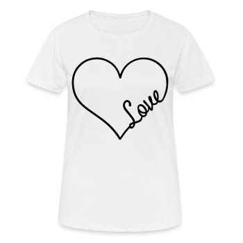 Liebe - Frauen T-Shirt atmungsaktiv - Weiß - Vorne - AI Model Female 172 dark (172cm)
