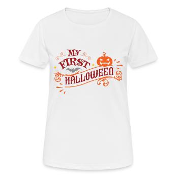 My first Halloween - Frauen T-Shirt atmungsaktiv - Weiß - Vorne - AI Model Female 172 dark (172cm)