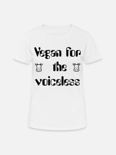 vegan for the voiceless - Women's Breathable T-Shirt - white