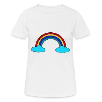 Ciel nuages - T-shirt respirant Femme - blanc - Devant - AI Model Female 172 dark (172cm)