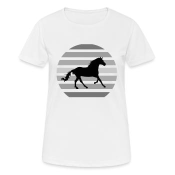 Horse riding Horsewoman Dressage Western riding - Women's Breathable T-Shirt - white - Front - AI Model Female 172 dark (172cm)