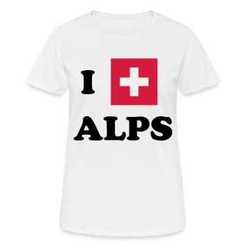 I Love Alps - Switzerland, Swiss - T-shirt respirant Femme - blanc - Devant - AI Model Female 172 dark (172cm)