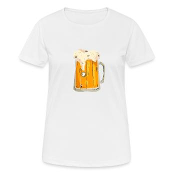 chope à bière - T-shirt respirant Femme - blanc - Devant - AI Model Female 172 dark (172cm)