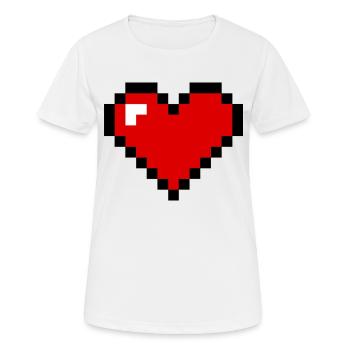 coeur de pixel - T-shirt respirant Femme - blanc - Devant - AI Model Female 172 dark (172cm)
