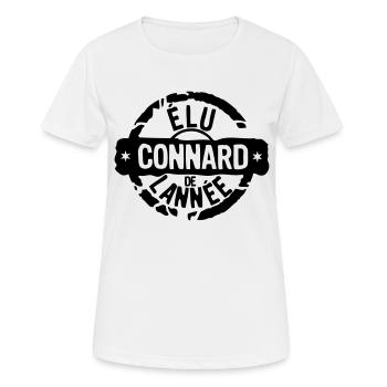 connard elu annee tampon meilleurs - T-shirt respirant Femme - blanc - Devant - AI Model Female 172 dark (172cm)