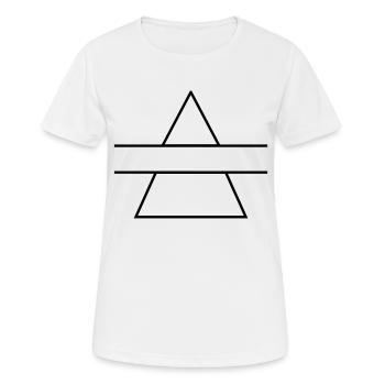 Triangle with banner F - Women's Breathable T-Shirt - white - Front - AI Model Female 172 dark (172cm)