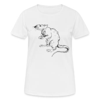 Motif de rat - T-shirt respirant Femme - blanc - Devant - AI Model Female 172 dark (172cm)