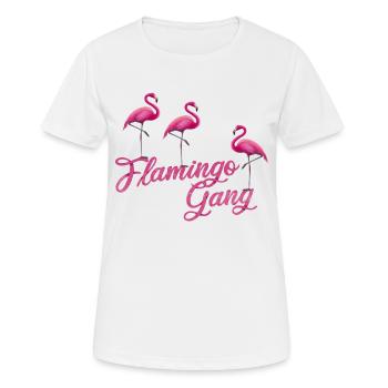 Flamingo Gang - T-shirt respirant Femme - blanc - Devant - AI Model Female 172 dark (172cm)