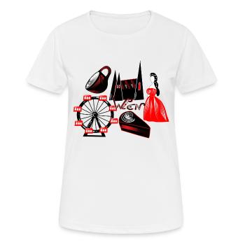 wien - Frauen T-Shirt atmungsaktiv - Weiß - Vorne - AI Model Female 172 dark (172cm)