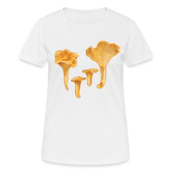 Gelbe Pfifferlinge - Frauen T-Shirt atmungsaktiv - Weiß - Vorne - AI Model Female 172 dark (172cm)