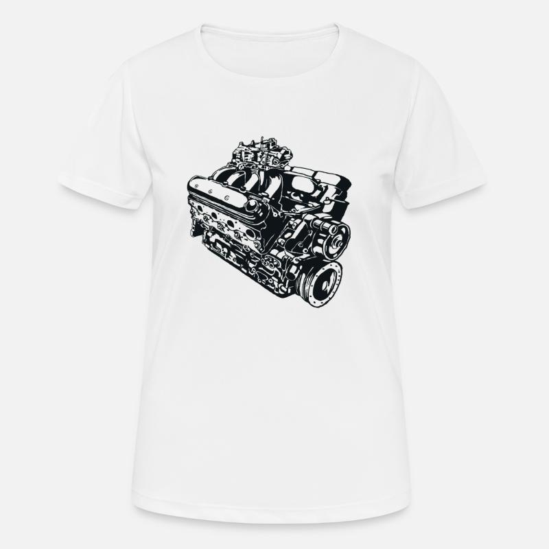 Machine Illustration - Women's Breathable T-Shirt - white