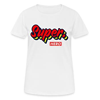 Super hero - Women's Breathable T-Shirt - white - Front - AI Model Female 172 dark (172cm)