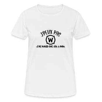 Jpeux pas j'ai raid - T-shirt respirant Femme - blanc - Devant - AI Model Female 172 dark (172cm)
