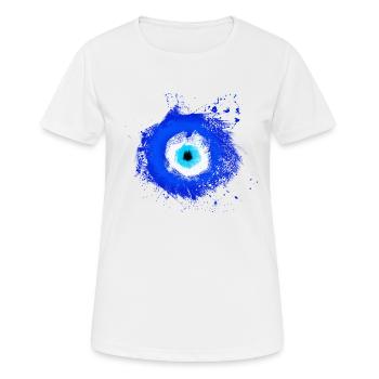 böser blick Nazar - Frauen T-Shirt atmungsaktiv - Weiß - Vorne - AI Model Female 172 dark (172cm)