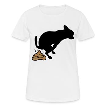 shit dog shit - Women's Breathable T-Shirt - white - Front - AI Model Female 172 dark (172cm)