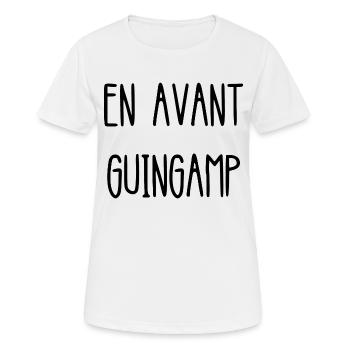 en avant Guingamp - T-shirt respirant Femme - blanc - Devant - AI Model Female 172 dark (172cm)