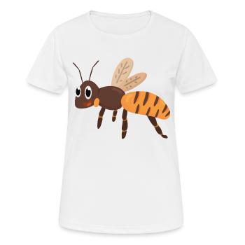 Abeille Bourdon - T-shirt respirant Femme - blanc - Devant - AI Model Female 172 dark (172cm)