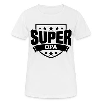Super Opa - Frauen T-Shirt atmungsaktiv - Weiß - Vorne - AI Model Female 172 dark (172cm)