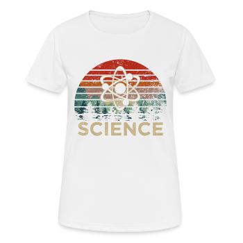 science atome vintage - T-shirt respirant Femme - blanc - Devant - AI Model Female 172 dark (172cm)
