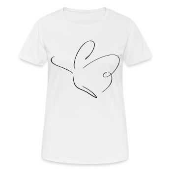 Schmetterling Line Art - Minimalistisch - Frauen T-Shirt atmungsaktiv - Weiß - Vorne - AI Model Female 172 dark (172cm)