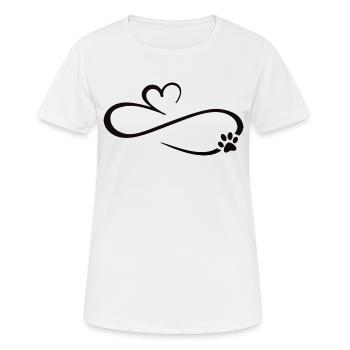 unendliche Hunde Liebe - Frauen T-Shirt atmungsaktiv - Weiß - Vorne - AI Model Female 172 dark (172cm)