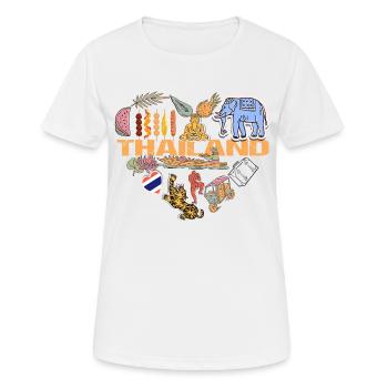 Ich Liebe Thailand Auswandern & Urlaub - Frauen T-Shirt atmungsaktiv - Weiß - Vorne - AI Model Female 172 dark (172cm)