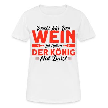 Wein Weinliebhaber Weintrinker Weinfest Geschenk - Frauen T-Shirt atmungsaktiv - Weiß - Vorne - AI Model Female 172 dark (172cm)