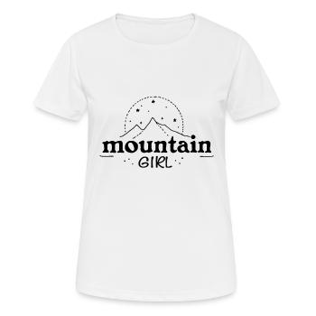 Minimalistisches Design Ich liebe Berge Frau Text - Frauen T-Shirt atmungsaktiv - Weiß - Vorne - AI Model Female 172 dark (172cm)