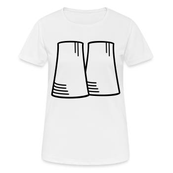 Réacteur atomique (1c, dessin au trait) - T-shirt respirant Femme - blanc - Devant - AI Model Female 172 dark (172cm)