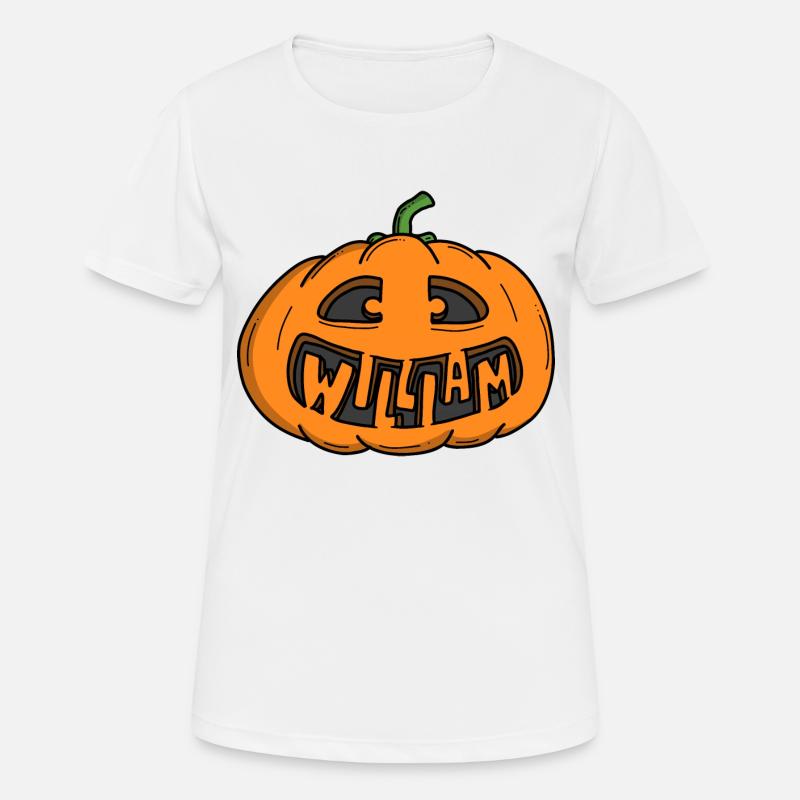 William Halloween Pumpkin - Women's Breathable T-Shirt - white